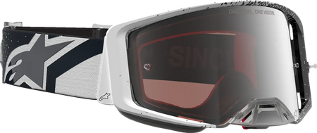 Alpinestars Crossbril Supertech Hiten White Black Mirror-Silver
