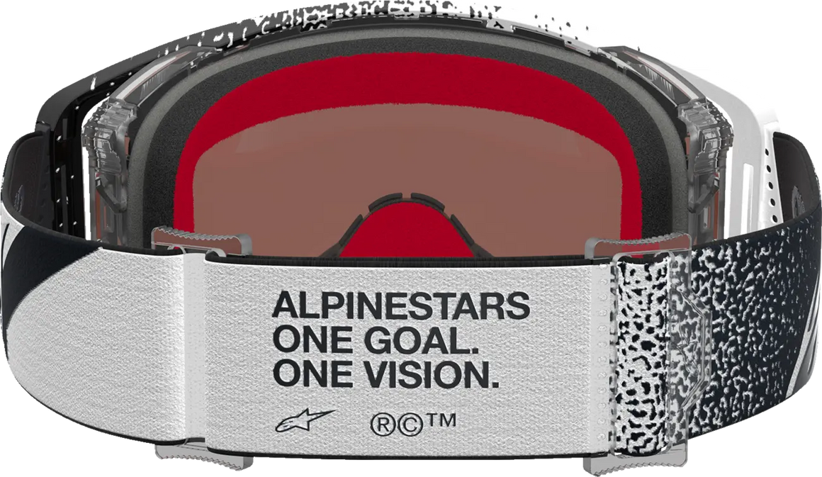 Alpinestars Crossbril Supertech Hiten White Black Mirror-Silver