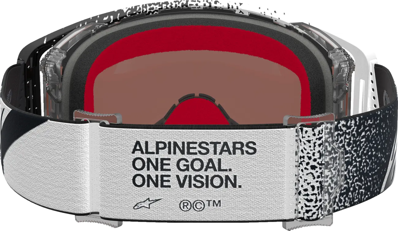 Alpinestars Crossbril Supertech Hiten White Black Mirror-Silver