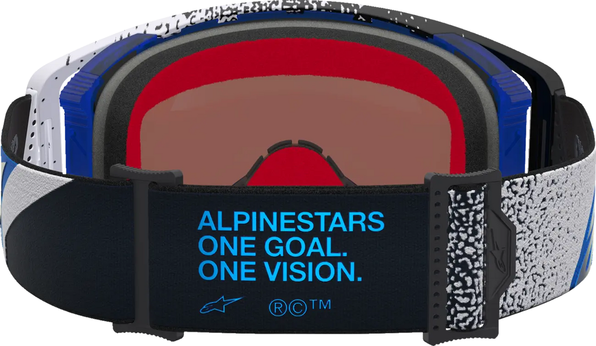 Alpinestars Crossbril Supertech Hiten Black Blithe Blue Mirror-Blue