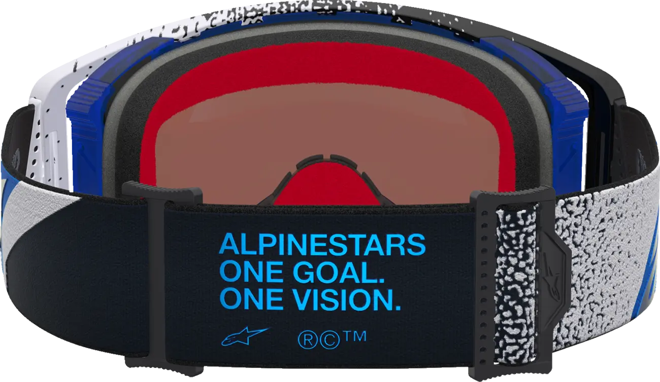 Alpinestars Crossbril Supertech Hiten Black Blithe Blue Mirror-Blue