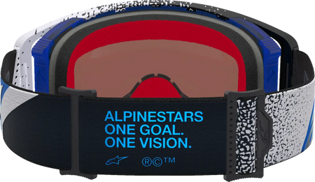 Alpinestars Crossbril Supertech Hiten Black Blithe Blue Mirror-Blue
