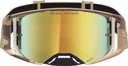 Alpinestars Crossbril Supertech Lone Camo Desert Mirror-Gold