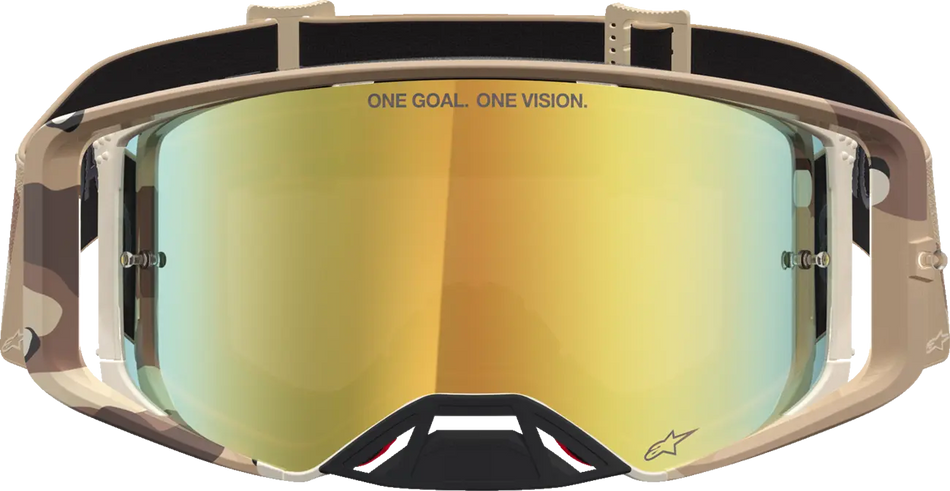 Alpinestars Crossbril Supertech Lone Camo Desert Mirror-Gold