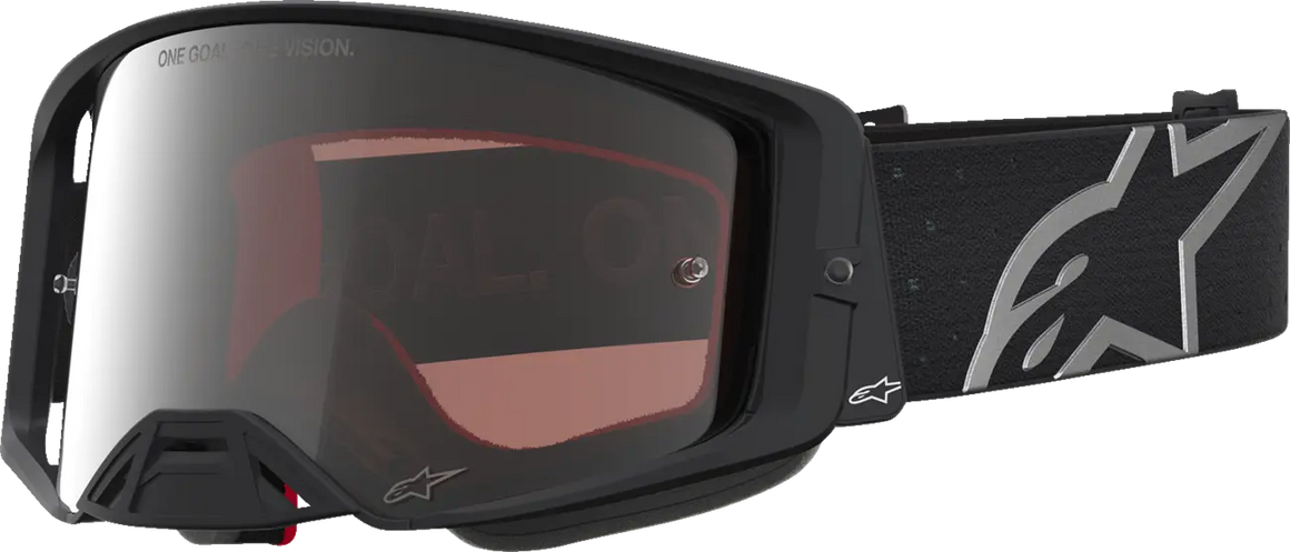 Alpinestars Crossbril Supertech Vesta Black Matte Silver Mirror-Silver
