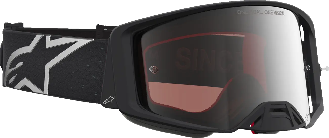 Alpinestars Crossbril Supertech Vesta Black Matte Silver Mirror-Silver