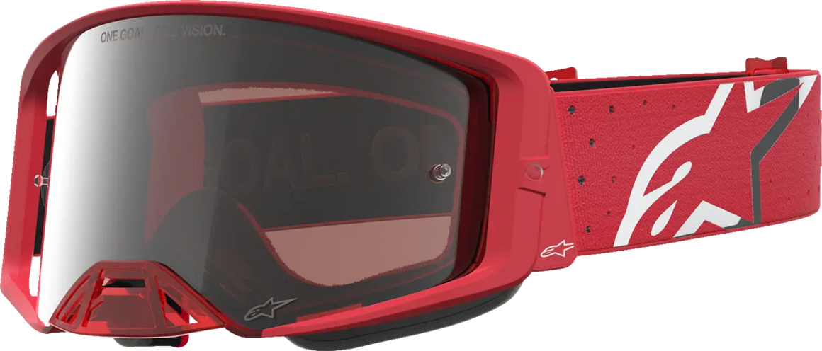 Alpinestars Crossbril Supertech Vesta Red Fluo Chrome Mirror-Silver