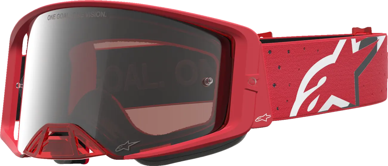 Alpinestars Crossbril Supertech Vesta Red Fluo Chrome Mirror-Silver