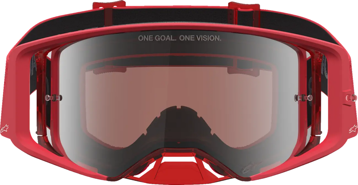 Alpinestars Crossbril Supertech Vesta Red Fluo Chrome Mirror-Silver