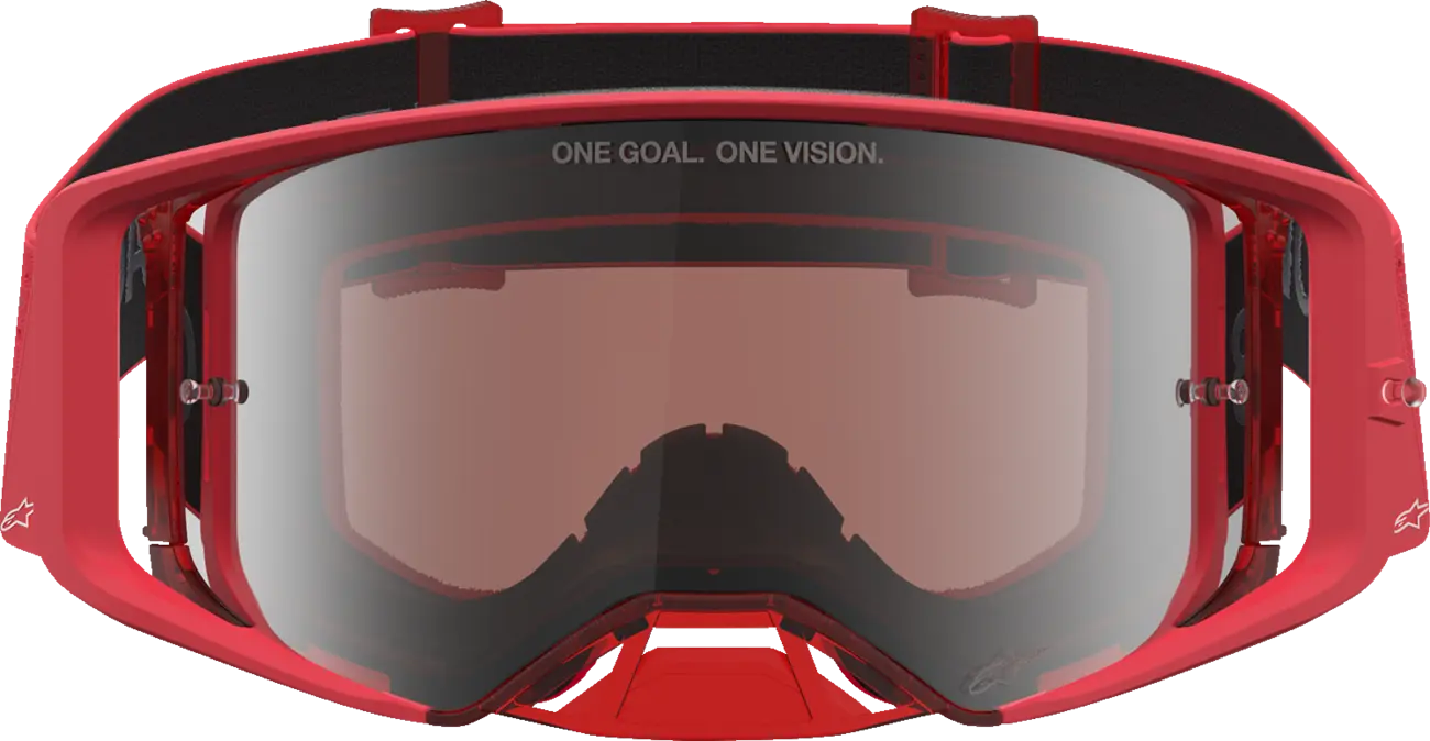 Alpinestars Crossbril Supertech Vesta Red Fluo Chrome Mirror-Silver