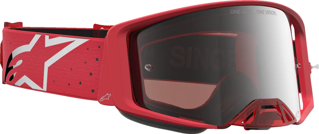 Alpinestars Crossbril Supertech Vesta Red Fluo Chrome Mirror-Silver