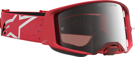Alpinestars Crossbril Supertech Vesta Red Fluo Chrome Mirror-Silver