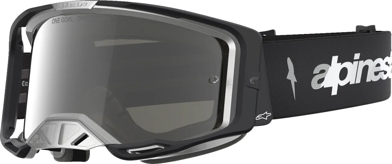 Alpinestars Crossbril Vision 8 Amber Black Silver Mirror Mirror-Silver