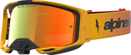 Alpinestars Crossbril Vision 8 Amber Fire Red Black Mirror-Red