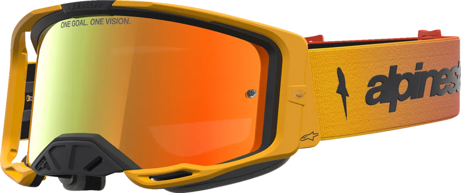 Alpinestars Crossbril Vision 8 Amber Fire Red Black Mirror-Red