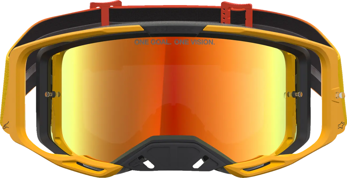 Alpinestars Crossbril Vision 8 Amber Fire Red Black Mirror-Red