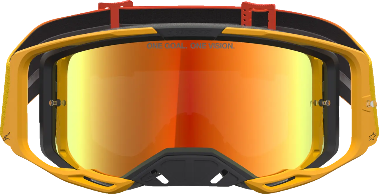 Alpinestars Crossbril Vision 8 Amber Fire Red Black Mirror-Red