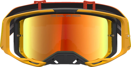 Alpinestars Crossbril Vision 8 Amber Fire Red Black Mirror-Red