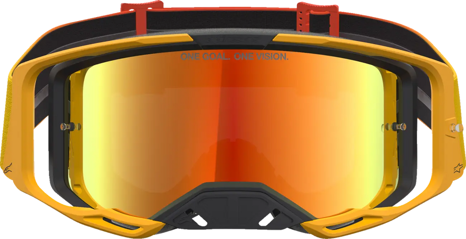 Alpinestars Crossbril Vision 8 Amber Fire Red Black Mirror-Red