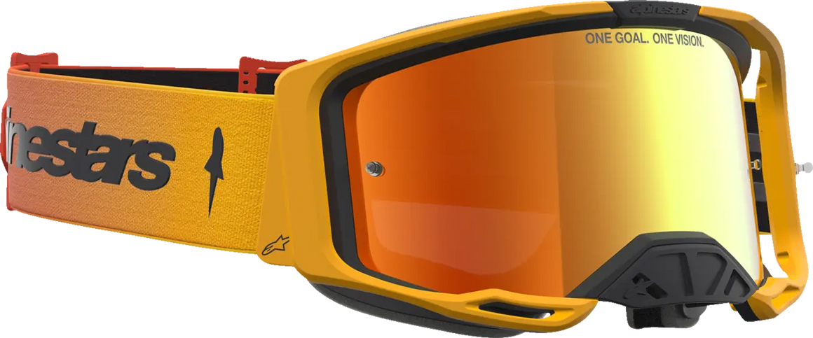 Alpinestars Crossbril Vision 8 Amber Fire Red Black Mirror-Red