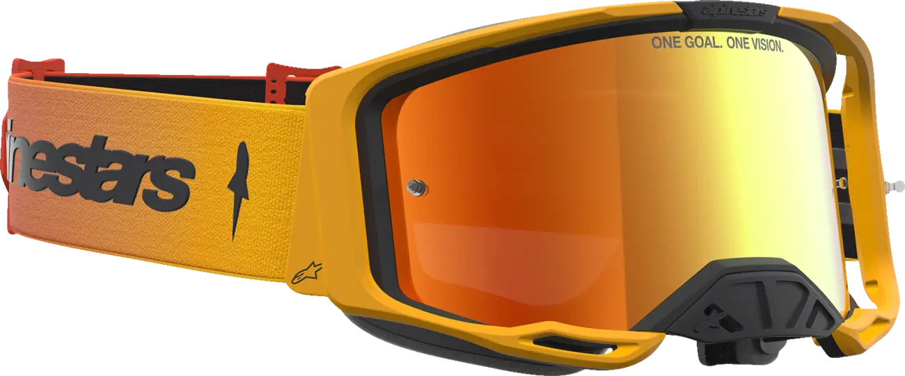 Alpinestars Crossbril Vision 8 Amber Fire Red Black Mirror-Red
