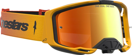 Alpinestars Crossbril Vision 8 Amber Fire Red Black Mirror-Red
