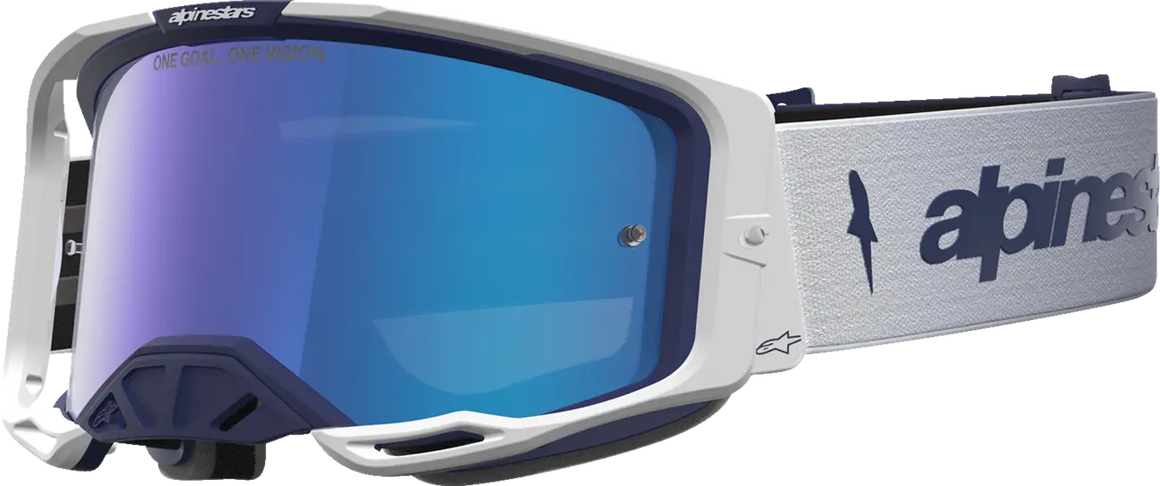 Alpinestars Crossbril Vision 8 Amber Navy White Mirror-Blue