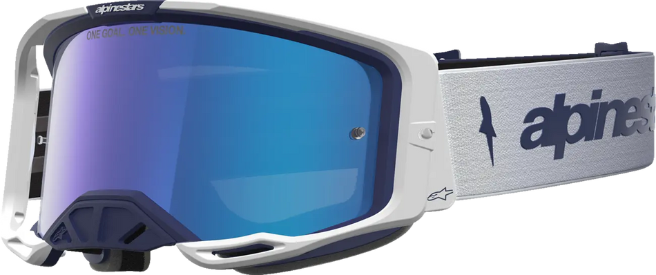 Alpinestars Crossbril Vision 8 Amber Navy White Mirror-Blue