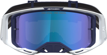 Alpinestars Crossbril Vision 8 Amber Navy White Mirror-Blue
