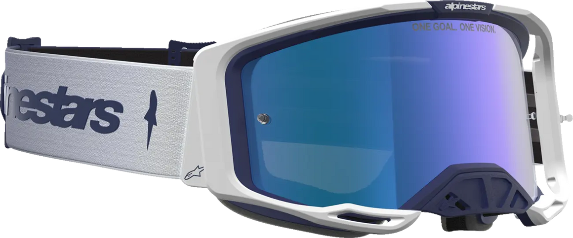 Alpinestars Crossbril Vision 8 Amber Navy White Mirror-Blue