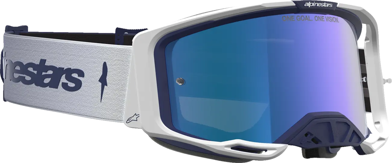 Alpinestars Crossbril Vision 8 Amber Navy White Mirror-Blue