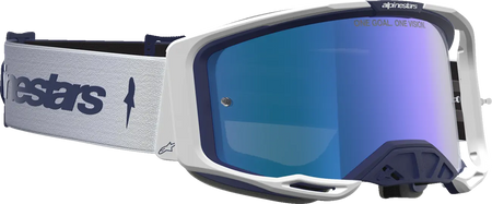 Alpinestars Crossbril Vision 8 Amber Navy White Mirror-Blue