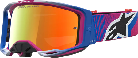 Alpinestars Crossbril Vision 8 Maven Fire Red Black Mirror-Red