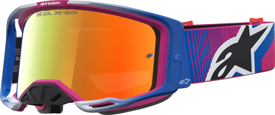Alpinestars Crossbril Vision 8 Maven Fire Red Black Mirror-Red