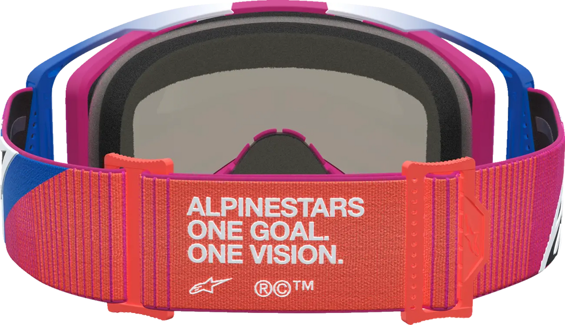 Alpinestars Crossbril Vision 8 Maven Fire Red Black Mirror-Red