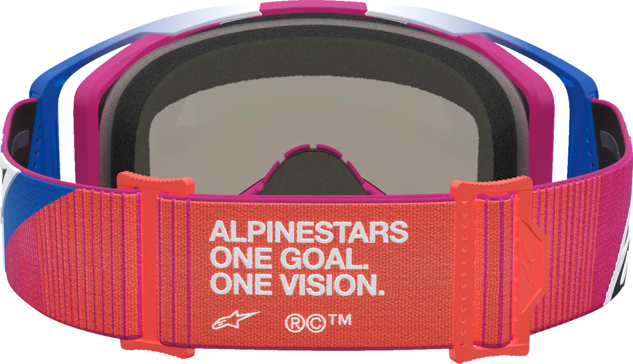 Alpinestars Crossbril Vision 8 Maven Fire Red Black Mirror-Red