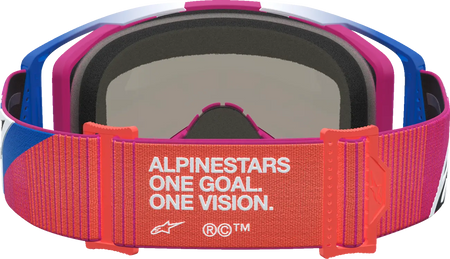 Alpinestars Crossbril Vision 8 Maven Fire Red Black Mirror-Red