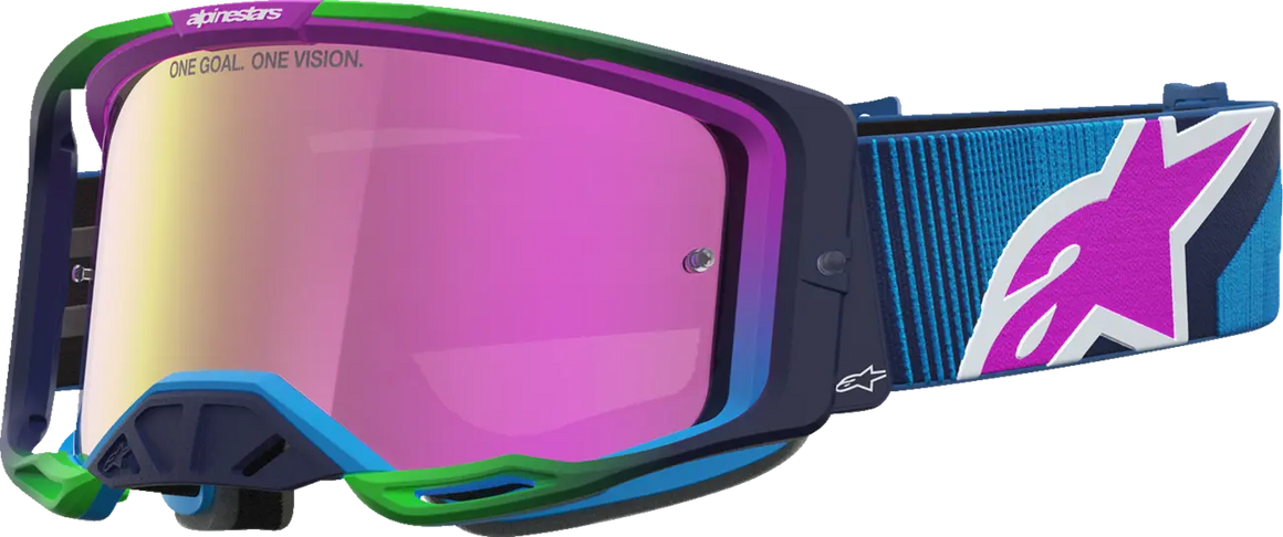 Alpinestars Crossbril Vision 8 Maven Blithe Blue Purple Mirror-Pink