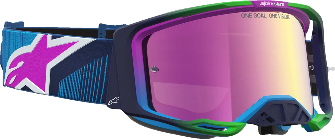 Alpinestars Crossbril Vision 8 Maven Blithe Blue Purple Mirror-Pink