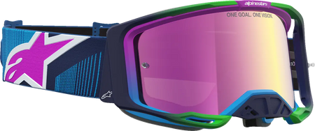Alpinestars Crossbril Vision 8 Maven Blithe Blue Purple Mirror-Pink