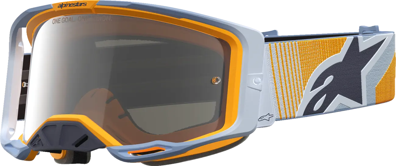 Alpinestars Crossbril Vision 8 Maven Dust Blue Orange Mirror-Silver