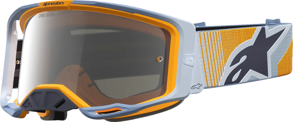 Alpinestars Crossbril Vision 8 Maven Dust Blue Orange Mirror-Silver