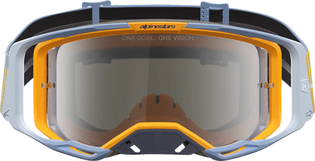 Alpinestars Crossbril Vision 8 Maven Dust Blue Orange Mirror-Silver