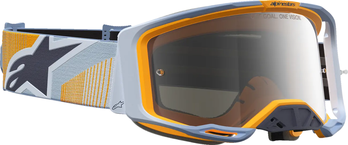 Alpinestars Crossbril Vision 8 Maven Dust Blue Orange Mirror-Silver