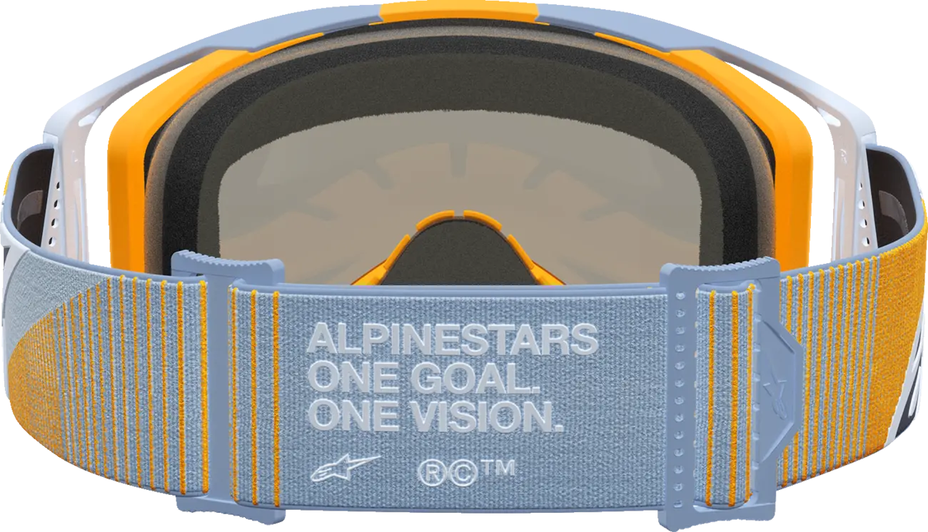 Alpinestars Crossbril Vision 8 Maven Dust Blue Orange Mirror-Silver