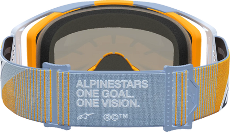 Alpinestars Crossbril Vision 8 Maven Dust Blue Orange Mirror-Silver