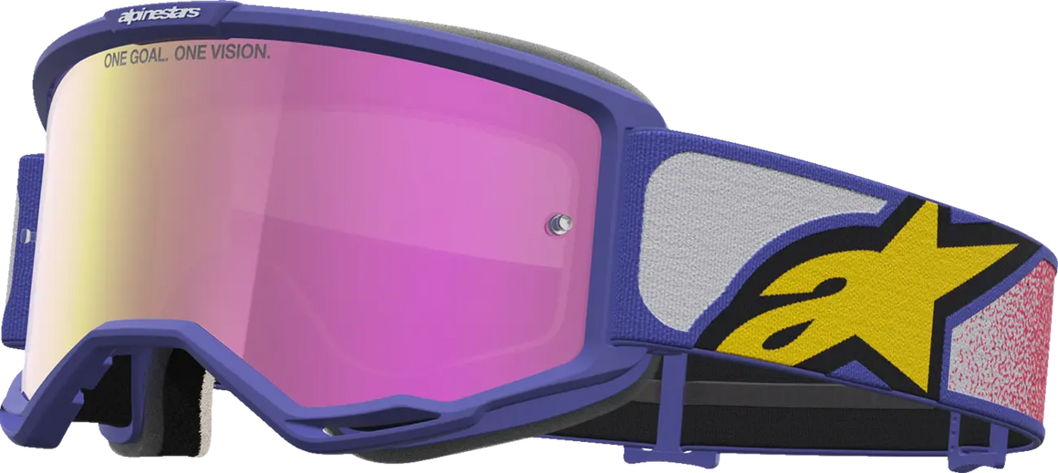 Alpinestars Crossbril Vision 5 Drag Red Purple Mirror-Pink