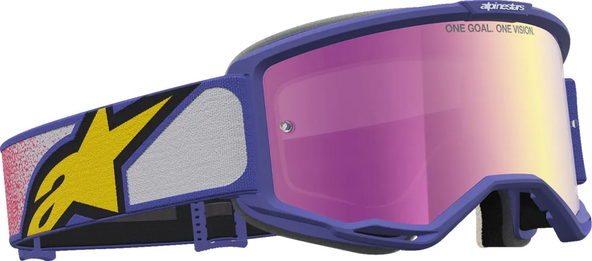 Alpinestars Crossbril Vision 5 Drag Red Purple Mirror-Pink