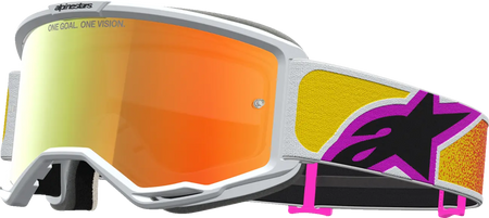 Alpinestars Crossbril Vision 5 Drag Orange Red Mirror-Red