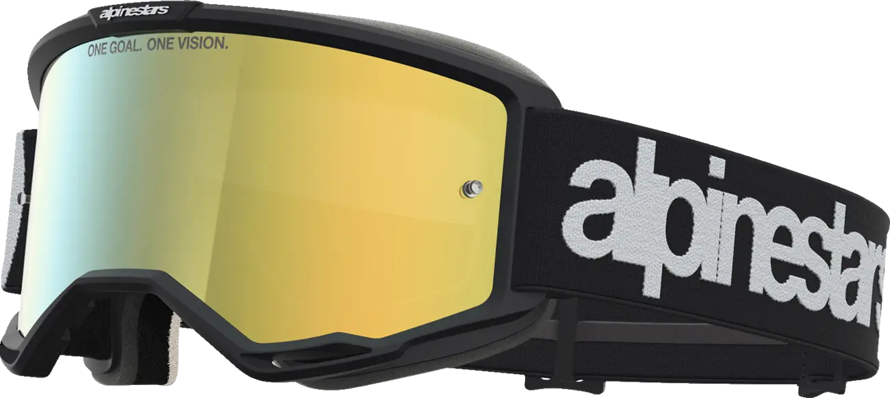Alpinestars Crossbril Vision 5 Hone Black White Mirror Mirror-Gold